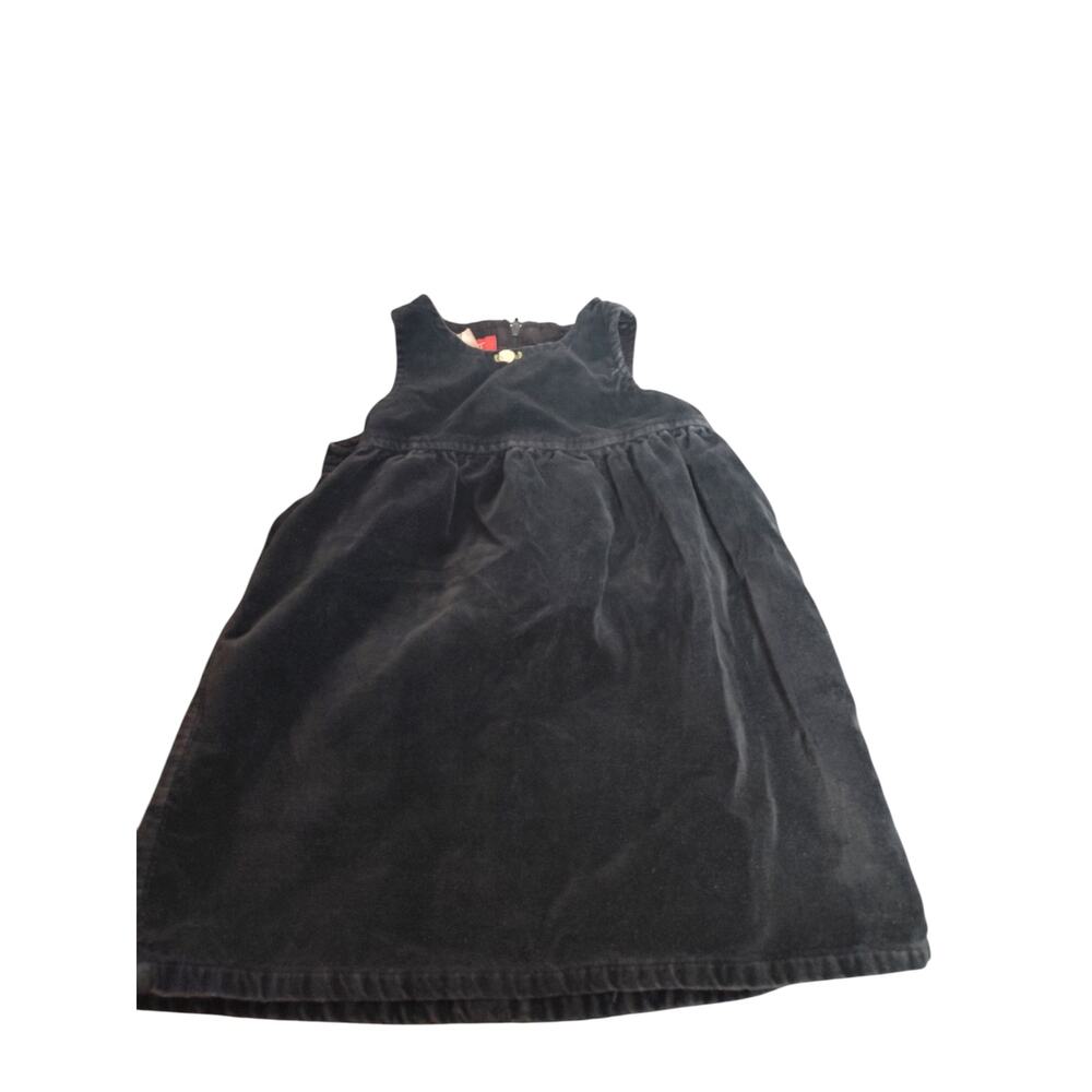 Vintage ESPRIT Velvet Black Baby Dress 12mos Retro 90s